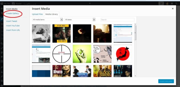 creating gallery on wordpress