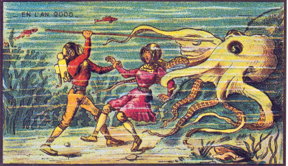 Sea Monster man woman Jean-Marc CƓtƩ 1900