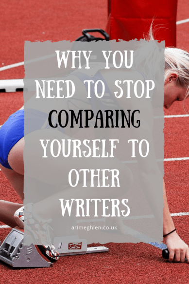 Why you need to stop comparing yourself to other writers, in regards to Marketing. Image: Woman on a starting line.
