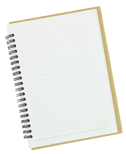 Blank notebook isolated on white