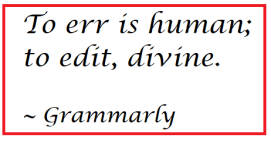 to err is human to edit divine