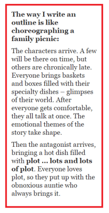 plotting as a family picnic